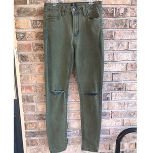 Just Black Olive/army green Skinny Jeans